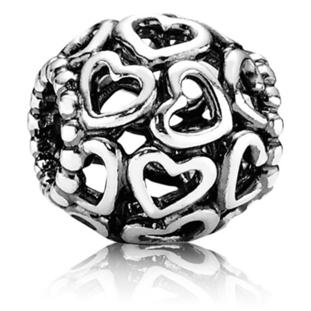 Pandora Retired silver open heart charm